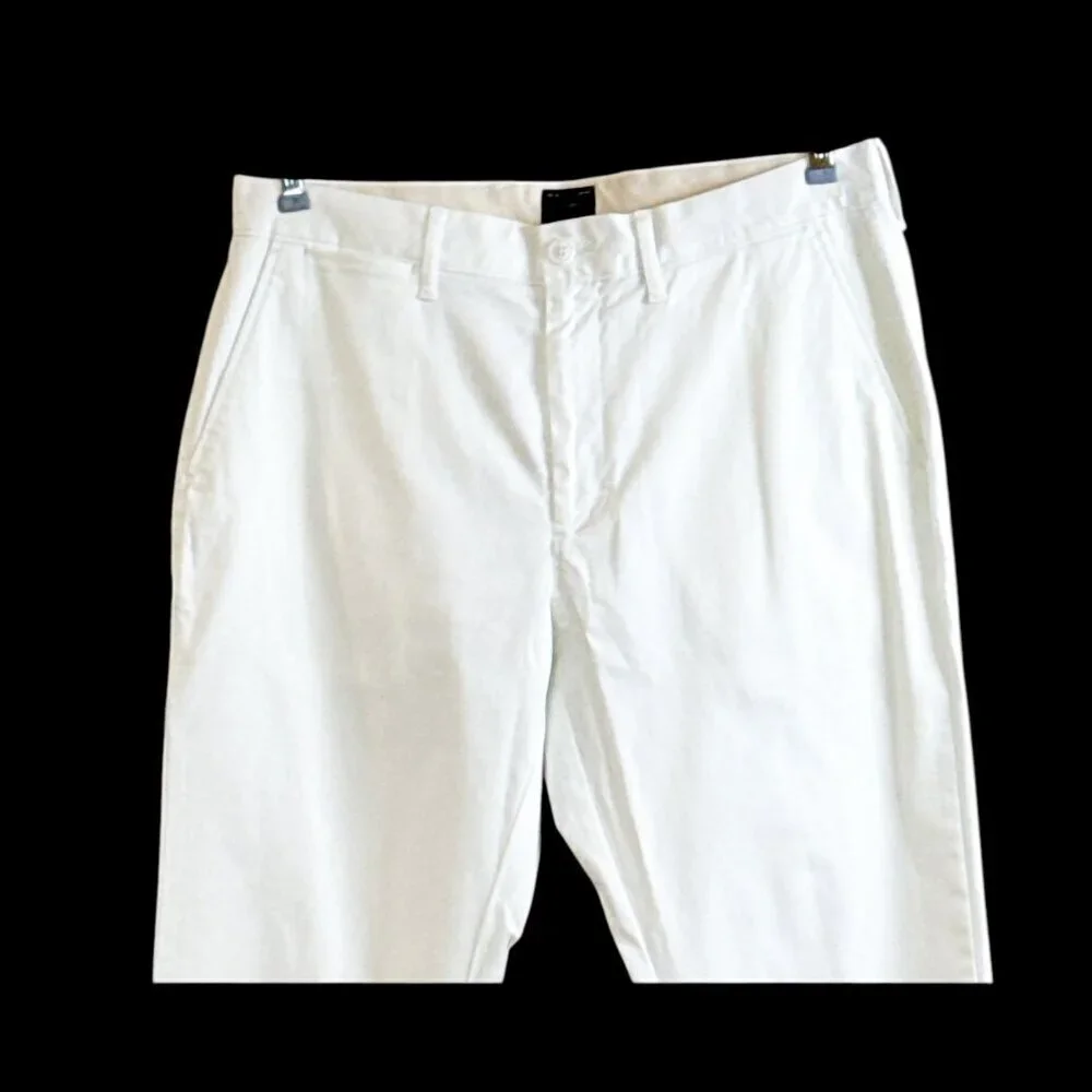 J. Crew Men's Athletic Tapered Fit Stretch Chino Pant White Size 32 x 32 NWT
